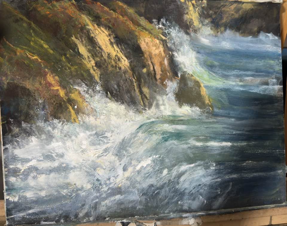 Gil Dellinger, "Garrapata State Park, Below Point Lobos," pastel, 16 x 20 in.