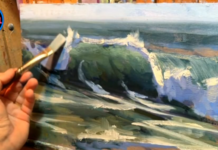 WATCH: Helpful Seascape Painting Tips from Scott Hamill Painting demonstration of a seascape with breaking waves